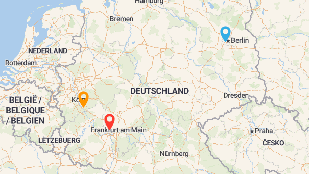 Map of company locations