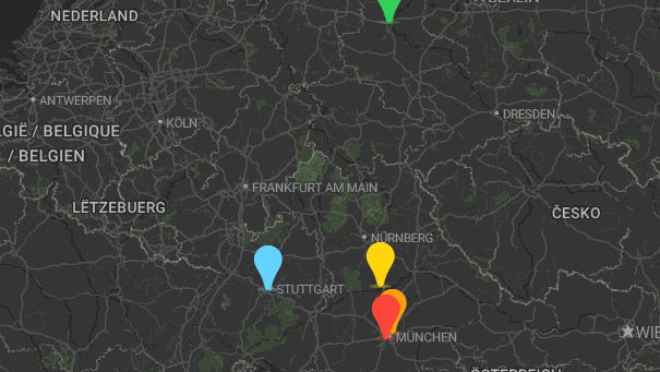 Map of company locations