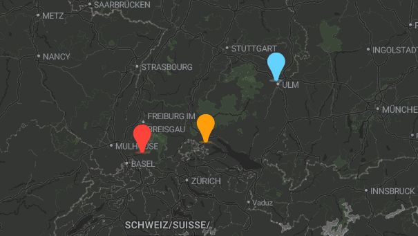Map of company locations