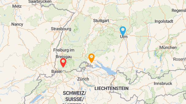 Map of company locations