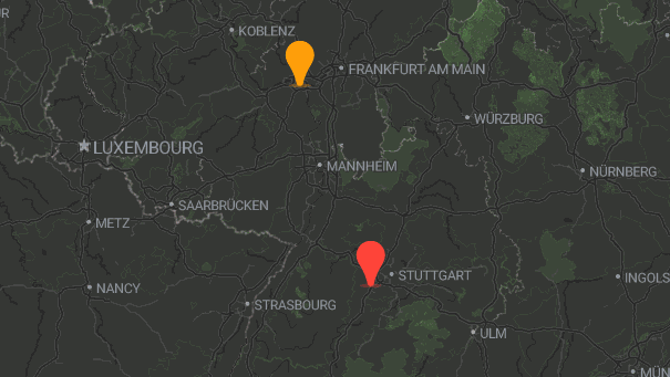 Map of company locations