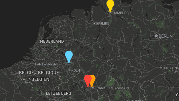 Map of company locations
