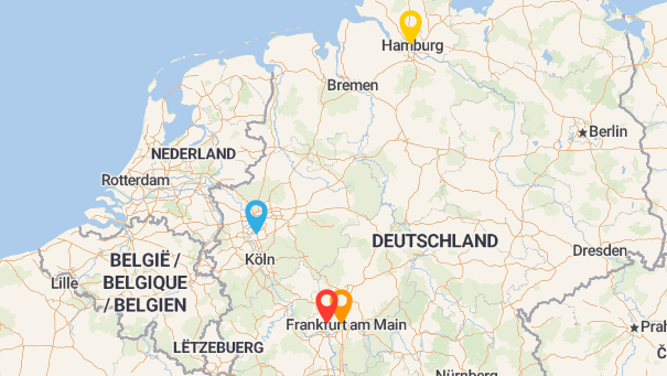 Map of company locations