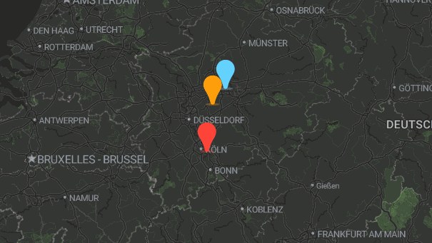 Map of company locations