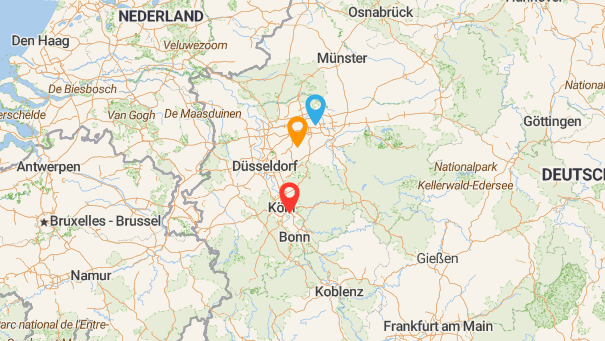 Map of company locations