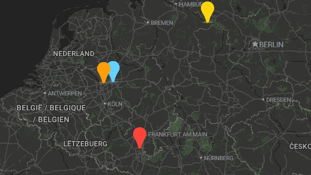 Map of company locations