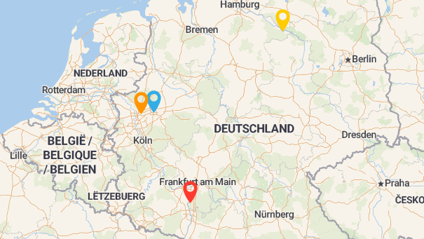 Map of company locations