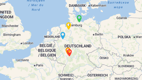 Map of company locations