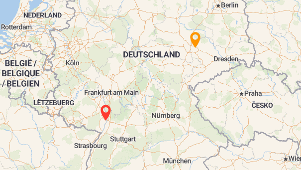 Map of company locations