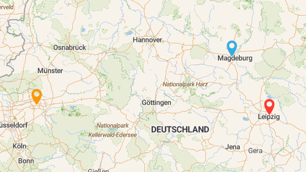 Map of company locations