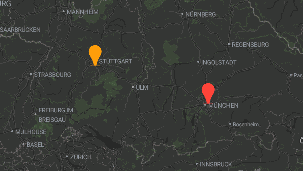 Map of company locations