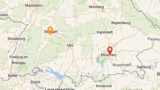 Map of company locations