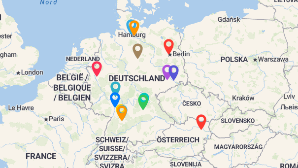Map of company locations