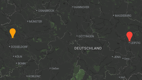 Map of company locations