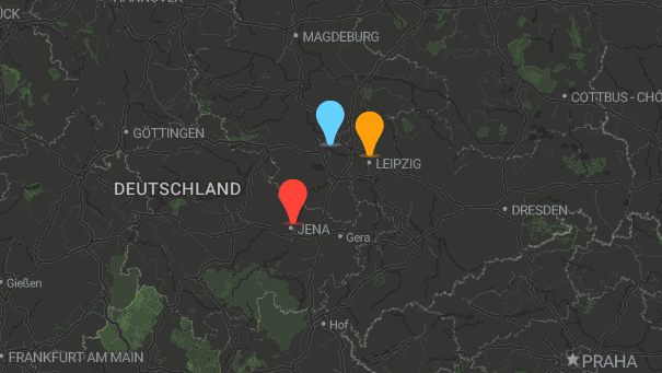 Map of company locations