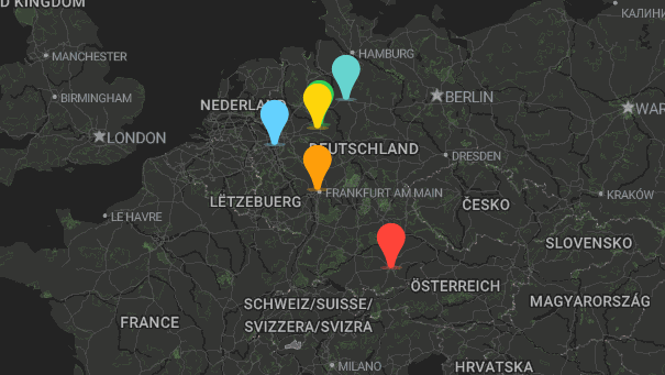 Map of company locations