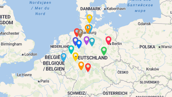 Map of company locations