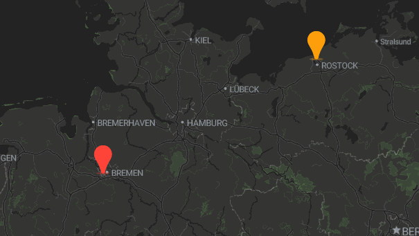 Map of company locations