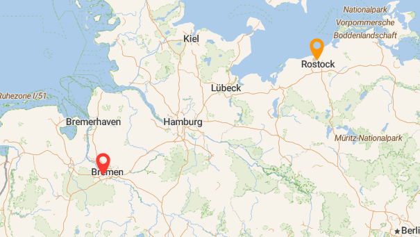 Map of company locations