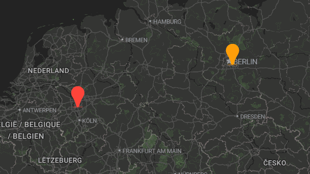 Map of company locations