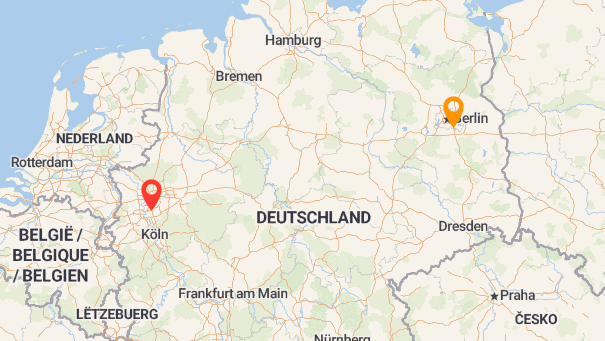 Map of company locations