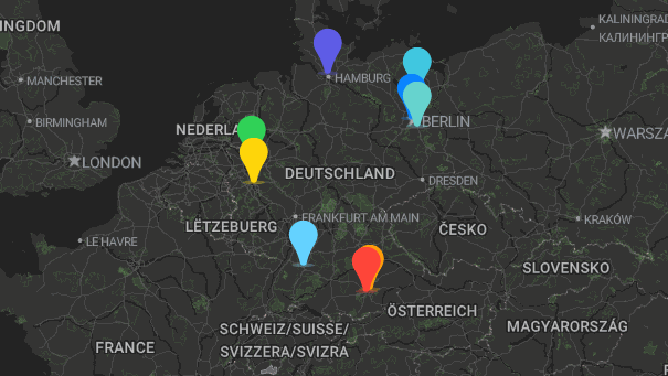 Map of company locations