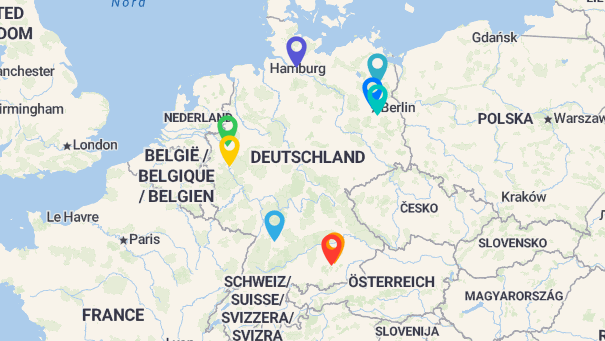 Map of company locations