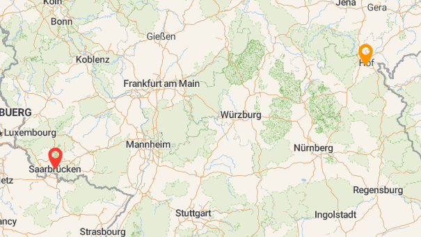 Map of company locations