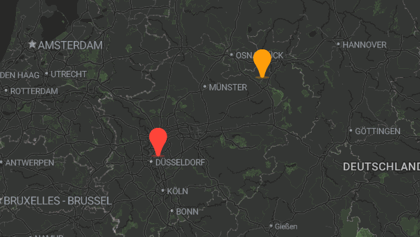 Map of company locations