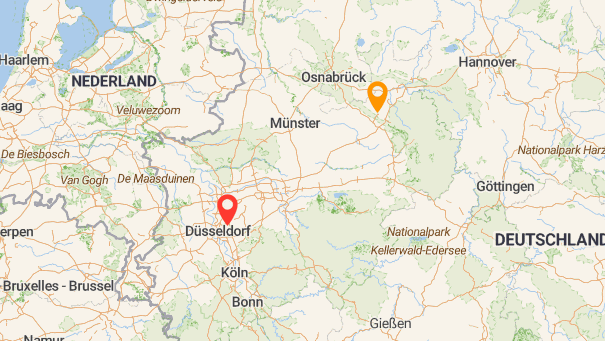 Map of company locations