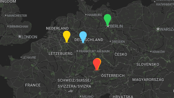Map of company locations