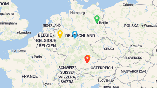 Map of company locations