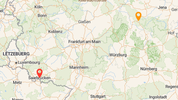 Map of company locations