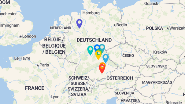 Map of company locations