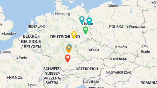 Map of company locations