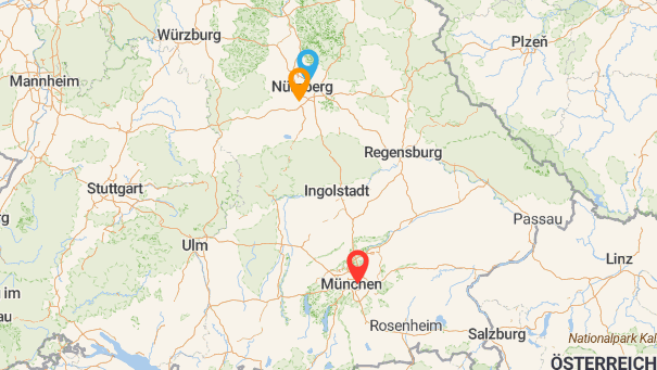 Map of company locations