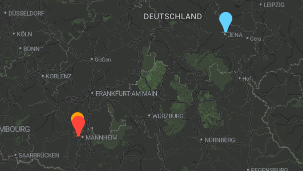 Map of company locations