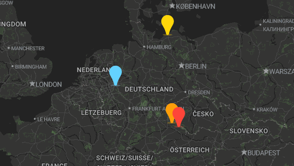 Map of company locations