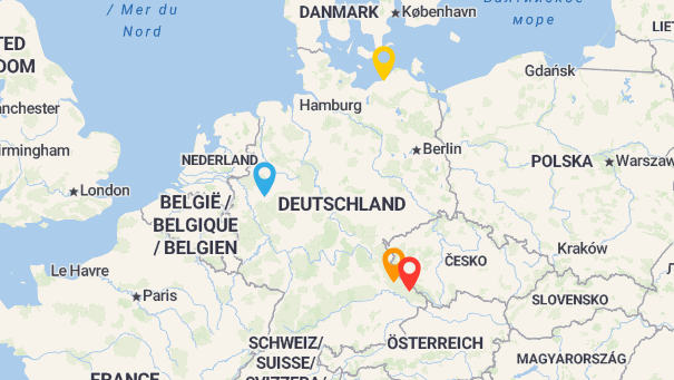 Map of company locations