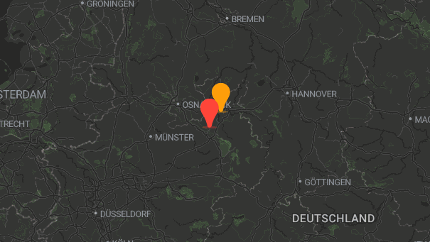 Map of company locations