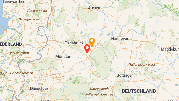 Map of company locations