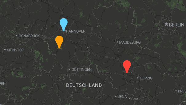 Map of company locations