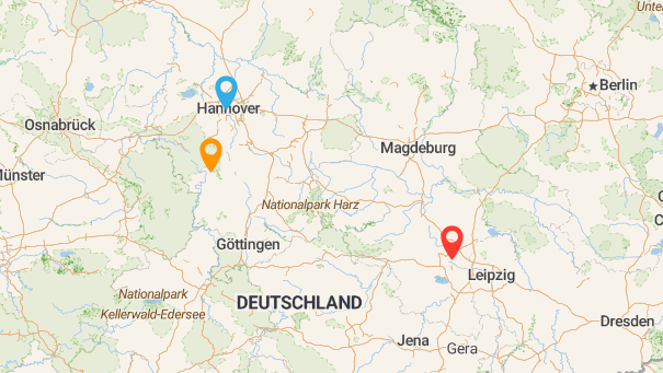 Map of company locations