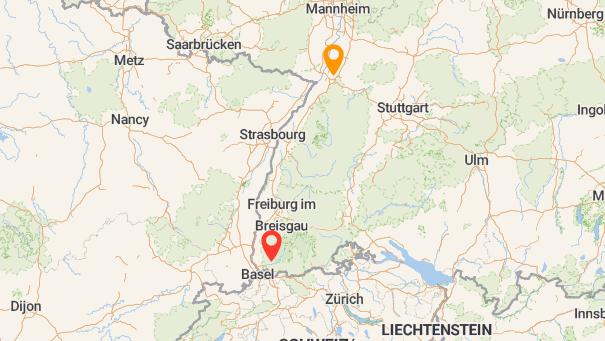 Map of company locations