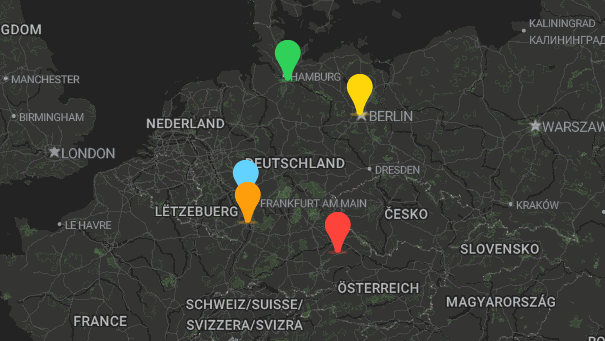 Map of company locations