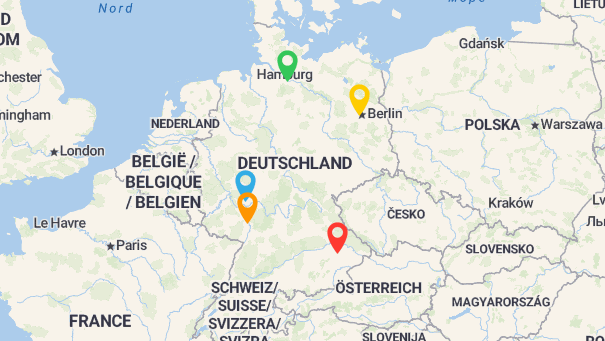 Map of company locations