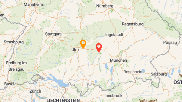 Map of company locations