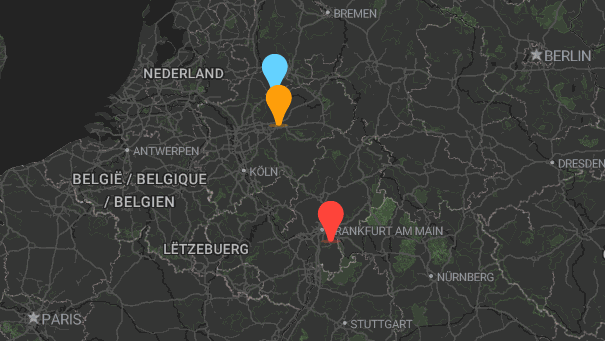 Map of company locations