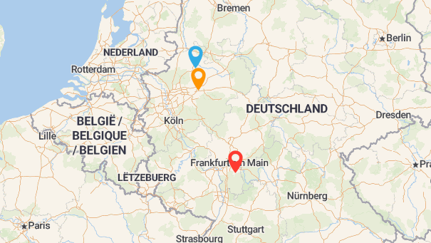 Map of company locations