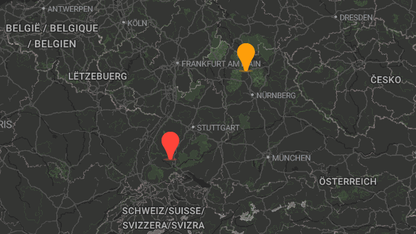 Map of company locations